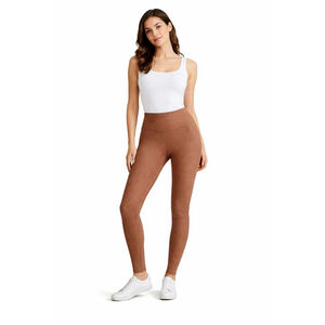 Women's Embrace Your Love Brown Ribbed Leggings L NWOT